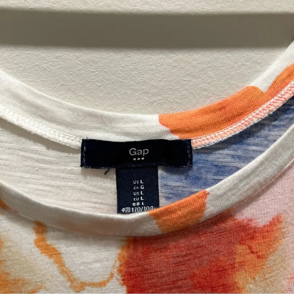 Gap Sleeveless Floral Jersey Dress with Asymmetrical Hem - Size Large - Picture 4 of 5